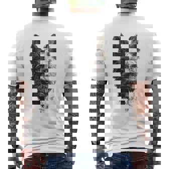 ケアンテリア 犬 モチーフ ペット 作品 ケアンテリア メンズTシャツ バックプリント - Kawaiitshirt