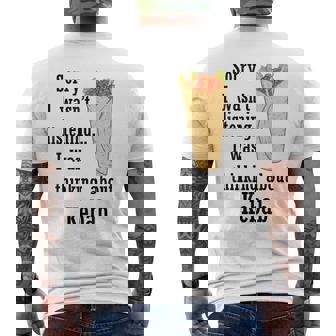 ケバブ愛好家 トルコ料理 デュラム シャワルマ メンズTシャツ バックプリント - Kawaiitshirt