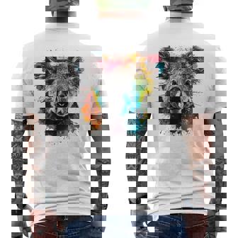 コアラ アートワーク カラフル アートアニマル コアラ メンズTシャツ バックプリント - Kawaiitshirt