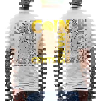 コイン収集はセント硬貨を集めるコインコレクター メンズTシャツ バックプリント - Kawaiitshirt