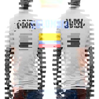 コロンビア国旗 メンズTシャツ バックプリント - Kawaiitshirt