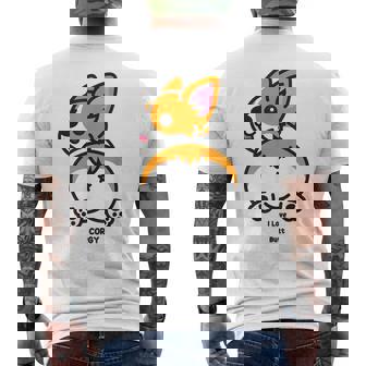 コーギーお尻大好き メンズTシャツ バックプリント - Kawaiitshirt