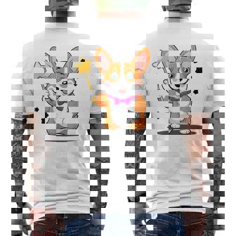 コーギー・マジシャン マジックコスチューム メンズTシャツ バックプリント - Kawaiitshirt