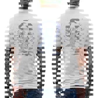 ゴースト 犬 散歩 面白い ハロウィン コスチューム パーティー パグ愛好家 長袖tシャツ メンズTシャツ バックプリント - Kawaiitshirt