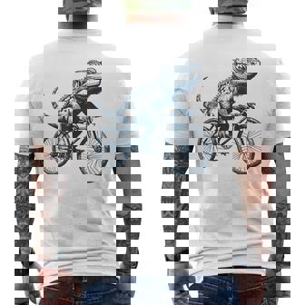 サイクリングトカゲ、爬虫類、爬虫類学、フトアゴヒゲトカゲ メンズTシャツ バックプリント - Kawaiitshirt