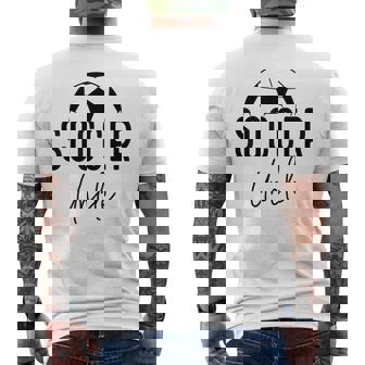 サッカー おじさん お父さん プレーヤー コーチ 試合 デー ギフト ボーイフレンド 男性 メンズTシャツ バックプリント - Kawaiitshirt