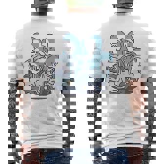 サメがたくさんトラックに メンズTシャツ バックプリント - Kawaiitshirt