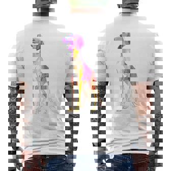 サルーキ 犬 モチーフ ペット 作品 サルーキ メンズTシャツ バックプリント - Kawaiitshirt