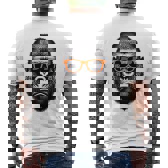 サングラスをかけたクールなゴリラグラフィックアート 長袖tシャツ メンズTシャツ バックプリント - Kawaiitshirt