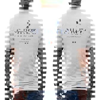 サントロペ フレンチリビエラ ヨットクラブ コートダジュール フランス メンズTシャツ バックプリント - Kawaiitshirt