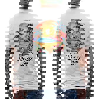 サンピエール島旅行、フランス観光夏休み メンズTシャツ バックプリント - Kawaiitshirt