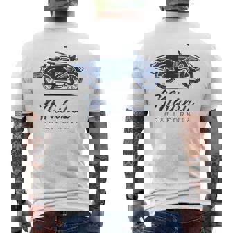 サーファーサーフスポット マリブ、カリフォルニア メンズTシャツ バックプリント - Kawaiitshirt