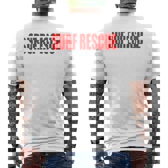 サーフレスキュービーチパトロールショアライフガード メンズTシャツ バックプリント - Kawaiitshirt