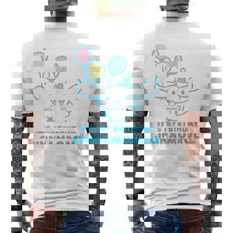 シナモロール It's My Birthday メンズTシャツ バックプリント - Kawaiitshirt