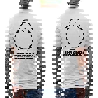 シマエナガ 北海道 雪の妖精 可愛い もふもふ メンズTシャツ バックプリント - Kawaiitshirt