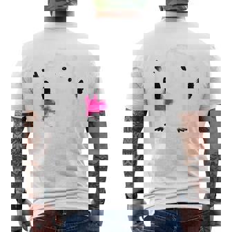 シマエナガ 北海道 雪の妖精 可愛い もふもふ 挨拶 メンズTシャツ バックプリント - Kawaiitshirt