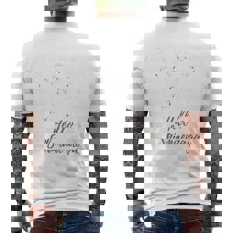 シマエナガの雪の結晶 メンズTシャツ バックプリント - Kawaiitshirt