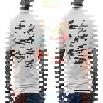 シングルエンジンプロペラ飛行機 メンズTシャツ バックプリント - Kawaiitshirt