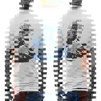 シーズーの偉大な波 メンズTシャツ バックプリント - Kawaiitshirt