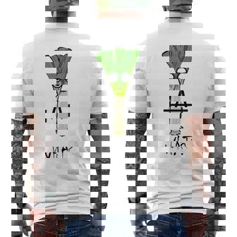 ジムでのトレーニングのための面白いネギフィットネスギフト メンズTシャツ バックプリント - Kawaiitshirt