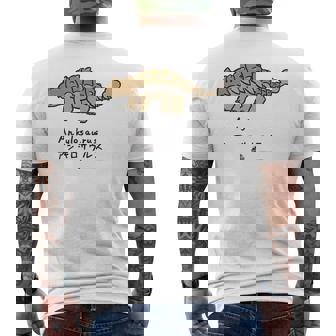 ジュラシック・ワールド Ankylosaurus Loose Illust メンズTシャツ バックプリント - Kawaiitshirt