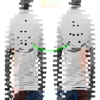 スイカフルーツコスチューム メンズTシャツ バックプリント - Kawaiitshirt