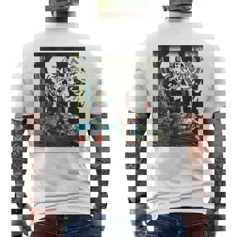 スケルトン 妖怪 歌川 国芳 日本美術 ハロウィン 相馬の古内裏 善知安方忠義伝 バックプリント メンズTシャツ バックプリント - Kawaiitshirt