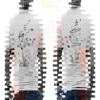 スコティッシュフォールド ネコ 桜の花 長袖tシャツ メンズTシャツ バックプリント - Kawaiitshirt