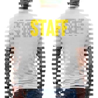 スタッフ イベント コスチューム クルー 音楽祭 バックプリント ワーカー メンズTシャツ バックプリント - Kawaiitshirt