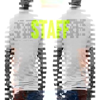 スタッフ イベント 衣装 クルー 音楽祭 Backprint ワーカー メンズTシャツ バックプリント - Kawaiitshirt