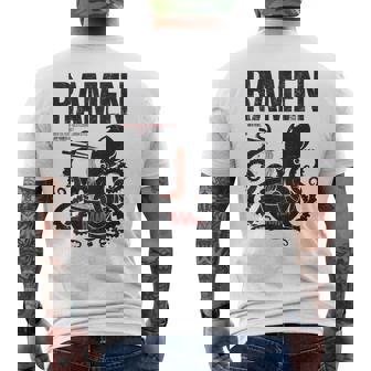 ストリートウェア ラーメン カワイイ オタク マンガ アニメ バックプリント モダン メンズTシャツ バックプリント - Kawaiitshirt