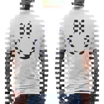 スマイリーフェイス キュート ポジティブ モチベーションアップ ハッピーススマイルフェイス メンズTシャツ バックプリント - Kawaiitshirt