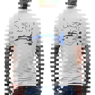 スーパー マグロ 魚 陸軍 友達 ギフト K-Pop メンズTシャツ バックプリント - Kawaiitshirt