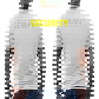 セキュリティスタッフやボディガードのためのセキュリティバックプリントデザイン メンズTシャツ バックプリント - Kawaiitshirt