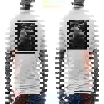 セクシー ブラック ホワイト 写真 美しいお尻 Tバック 長袖tシャツ メンズTシャツ バックプリント - Kawaiitshirt