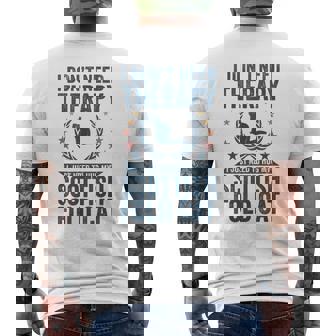 セラピーは要らない、スコティッシュ・フォールドの猫を抱きしめて メンズTシャツ バックプリント - Kawaiitshirt