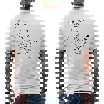 セルフケア カエル メンズTシャツ バックプリント - Kawaiitshirt