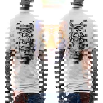 タイガー アニマル プリント グラフィック デッサン アートワーク フェイス トラ メンズTシャツ バックプリント - Kawaiitshirt