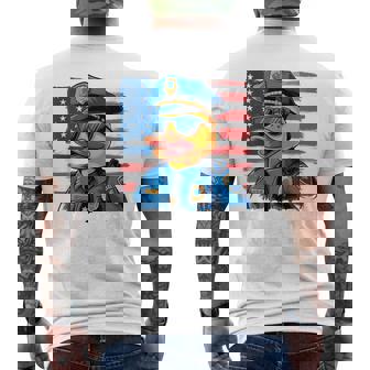 ダックパトロールファニーポリスダック メンズTシャツ バックプリント - Kawaiitshirt