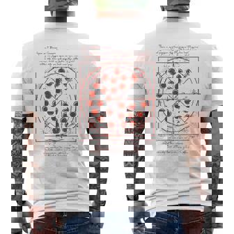 ダヴィンチ・ヴィトルヴィアンマン・ピザ メンズTシャツ バックプリント - Kawaiitshirt