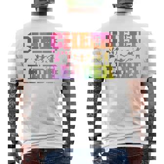 チア チアリーディング 水彩 レインボー チアリーダー メンズTシャツ バックプリント - Kawaiitshirt