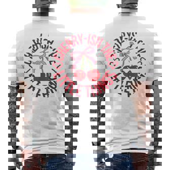 チェリーっぽいザ・リトル・シングス・ファニー・チェリッシュ・チェリー メンズTシャツ バックプリント - Kawaiitshirt