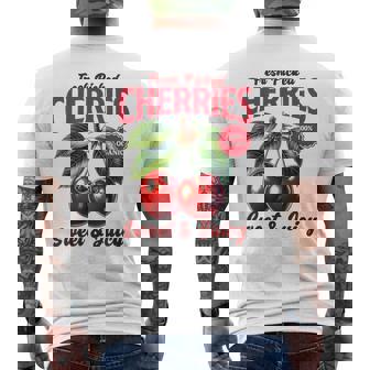 チェリーファーマーズマーケット フレッシュピックチェリー チェリー好き メンズTシャツ バックプリント - Kawaiitshirt