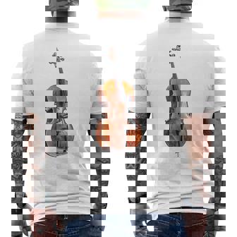 チェロ 楽器 モチーフ アート チェロ メンズTシャツ バックプリント - Kawaiitshirt