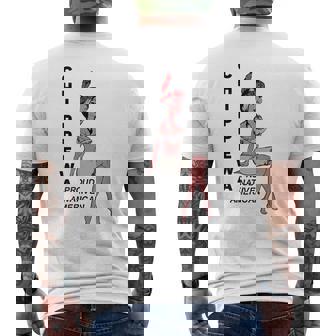 チペワ アメリカン インディアン トライブ キュート プラウド カートゥーン スクワー メンズTシャツ バックプリント - Kawaiitshirt