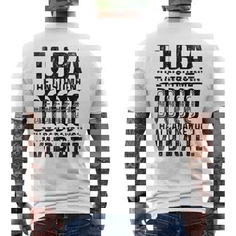 チューバ 振動させる楽器 ミュージシャン チューバ メンズTシャツ バックプリント - Kawaiitshirt