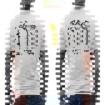 チンアナゴ ちんあなご 魚 イラスト 簡単 かわいい おもしろ チンアナゴ好き Garden Eel メンズTシャツ バックプリント - Kawaiitshirt