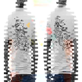 ティラノサウルス 恐竜 骨格 化石 古生物学 メンズTシャツ バックプリント - Kawaiitshirt