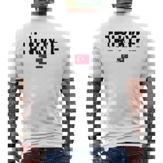 トルコ 旗 大 国旗 メンズ レディース キッズ トルコ メンズTシャツ バックプリント - Kawaiitshirt