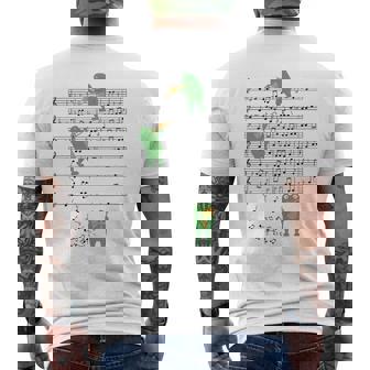 トロンボーン奏者 カエル トロンボーン好きのトロンボーン愛好家 トロンボーン音記号 メンズTシャツ バックプリント - Kawaiitshirt